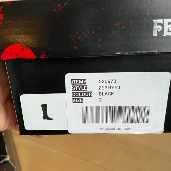 𝅺FERGALICIOUS BNIB Black Tall Riding Brown "Zephyr" - Picture 8 of 10